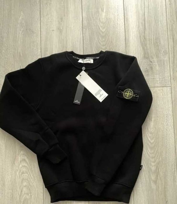 Новый стоник свитшот - Черная кофта Stone Island (XS S M L XL)