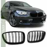 Gradelamina dupla preta carbono para BMW Série 5 GT F07 2009 a 2016