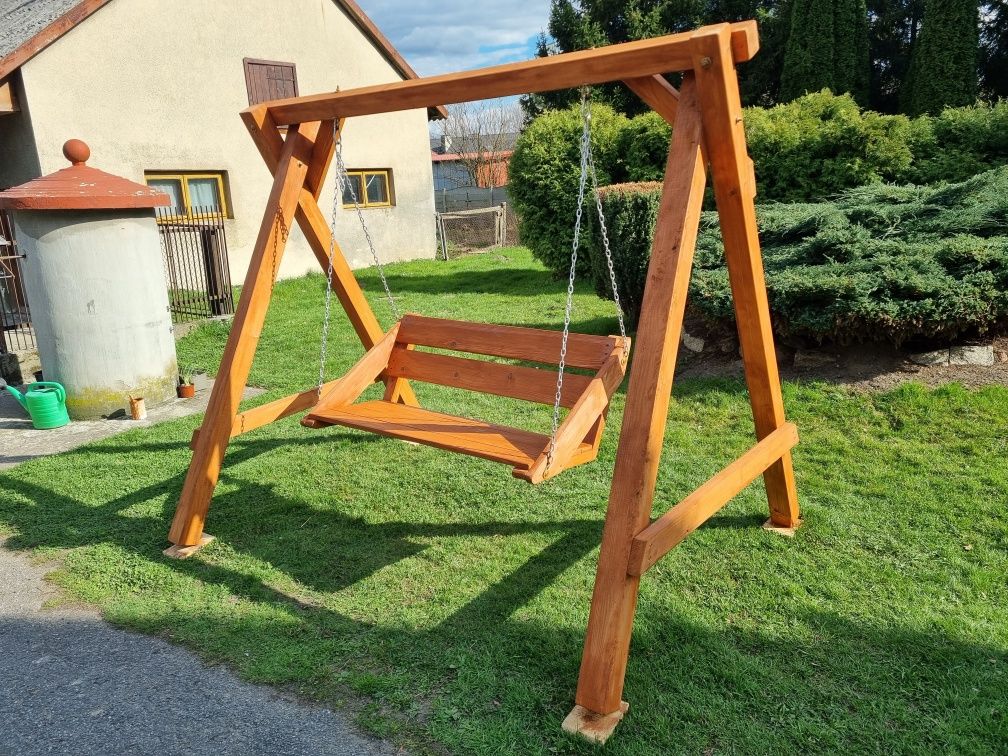 Huśtawka ogrodowa masywna zaimpregnowana