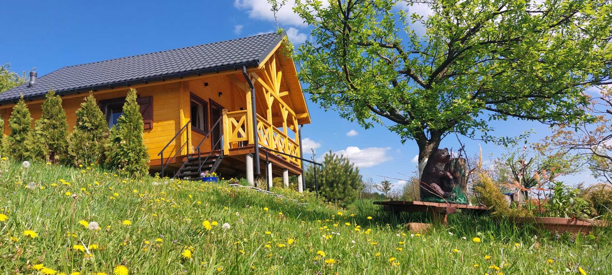 Domek drewniany na wynajem w górach Beskidy Jezioro Mucharskie 2 domki