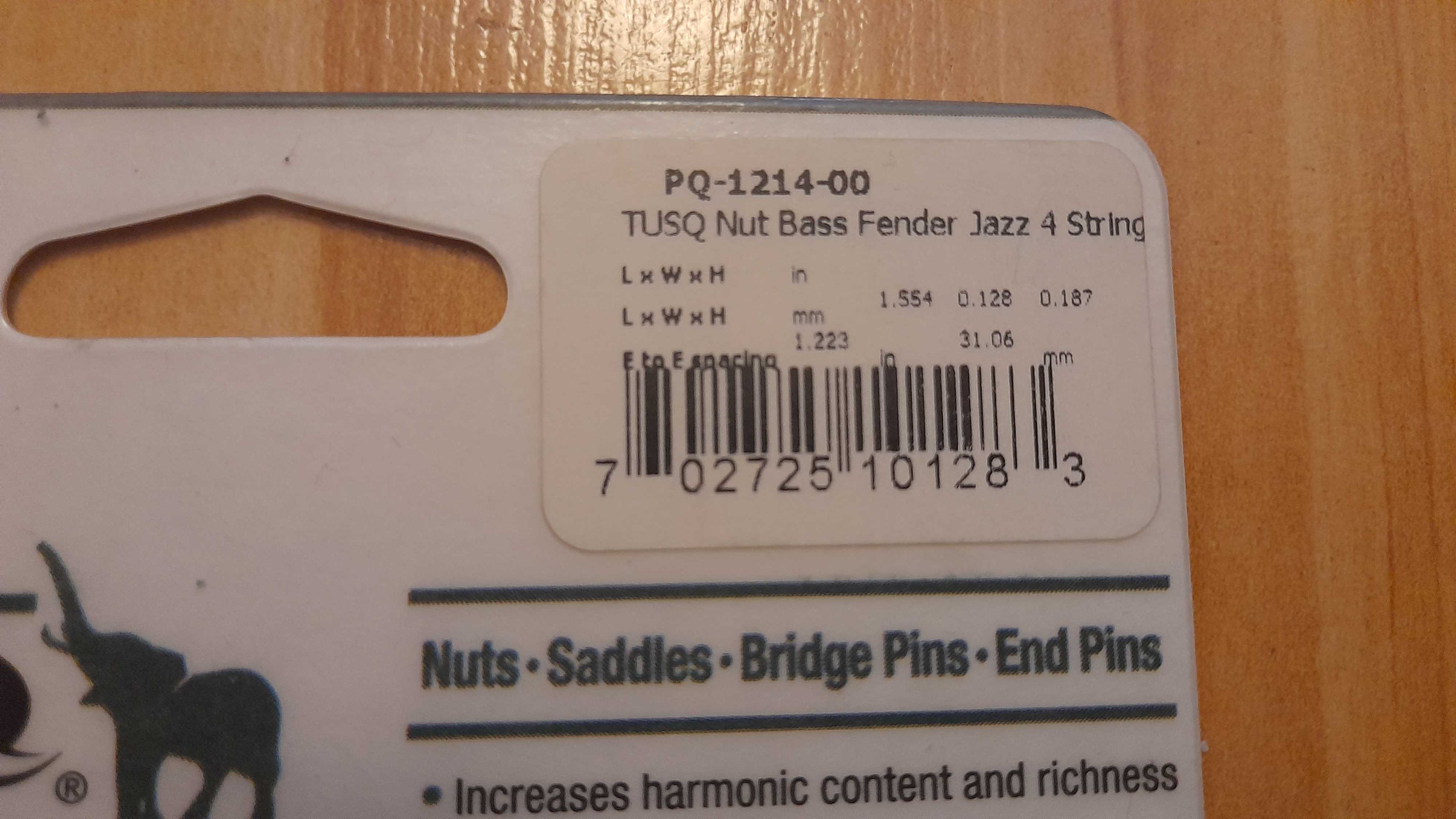 Siodełko do basu TUSQ Nut Fender Jazz bass 4 strunowe PQ-1214-00
