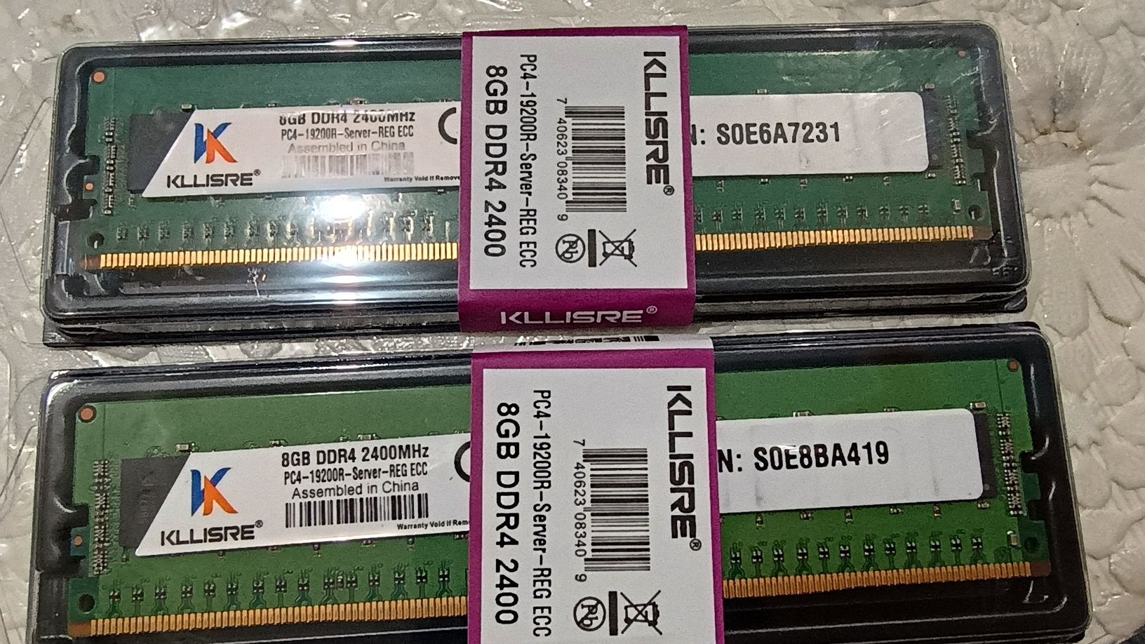 Оперативна пам'ять KLLISRE 2*8Гб DDR-2400 ECC (серверна)
