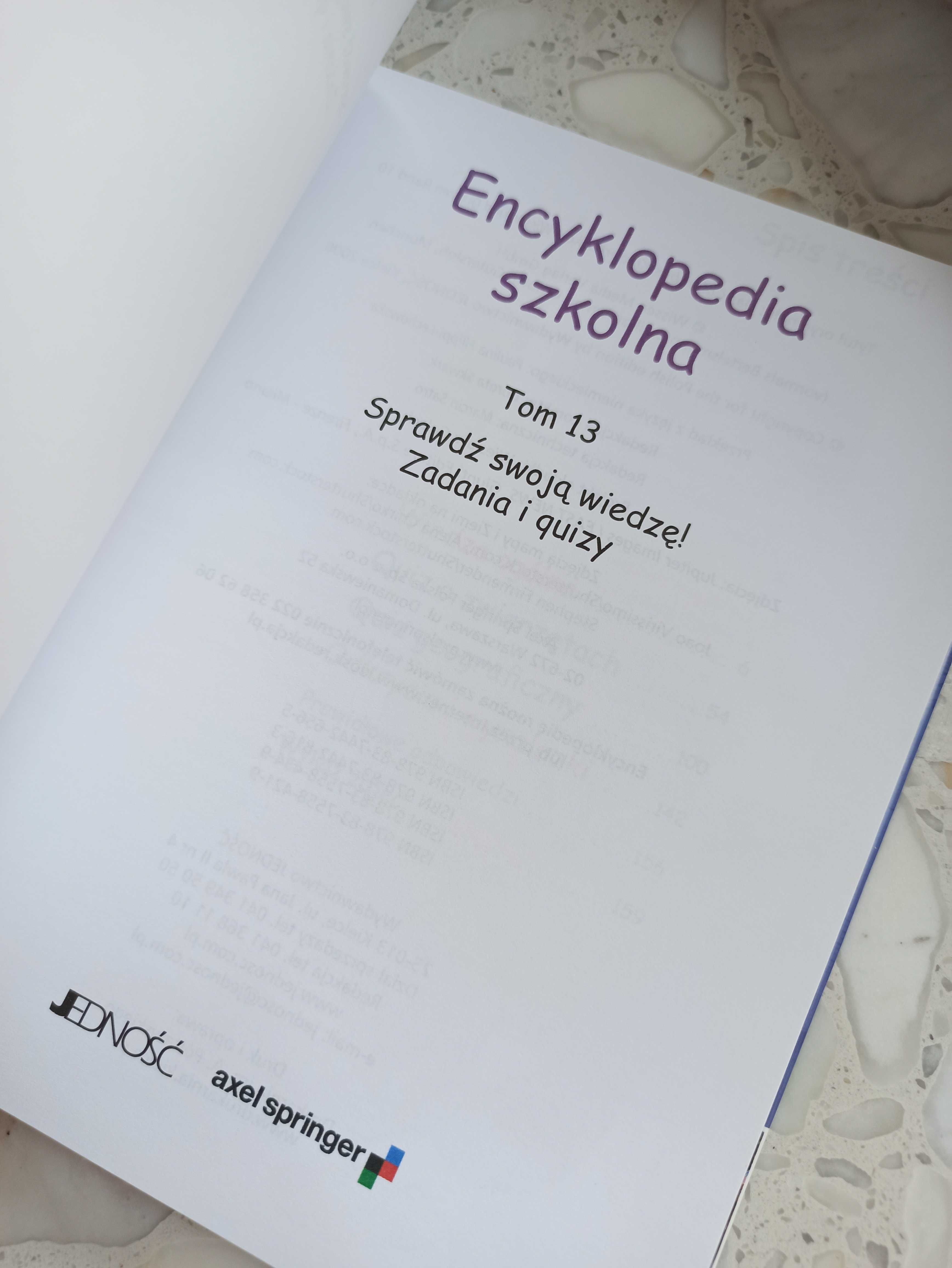 Encyklopedia Szkolna - "Sprawdź swoją wiedzę Zadania i quizy" (TOM 13)