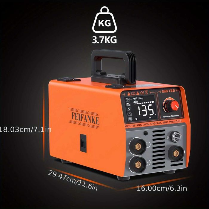 F1286 Máquina soldar Fio e eletrodo MIG135 e ARC COM CABOS E ROLO