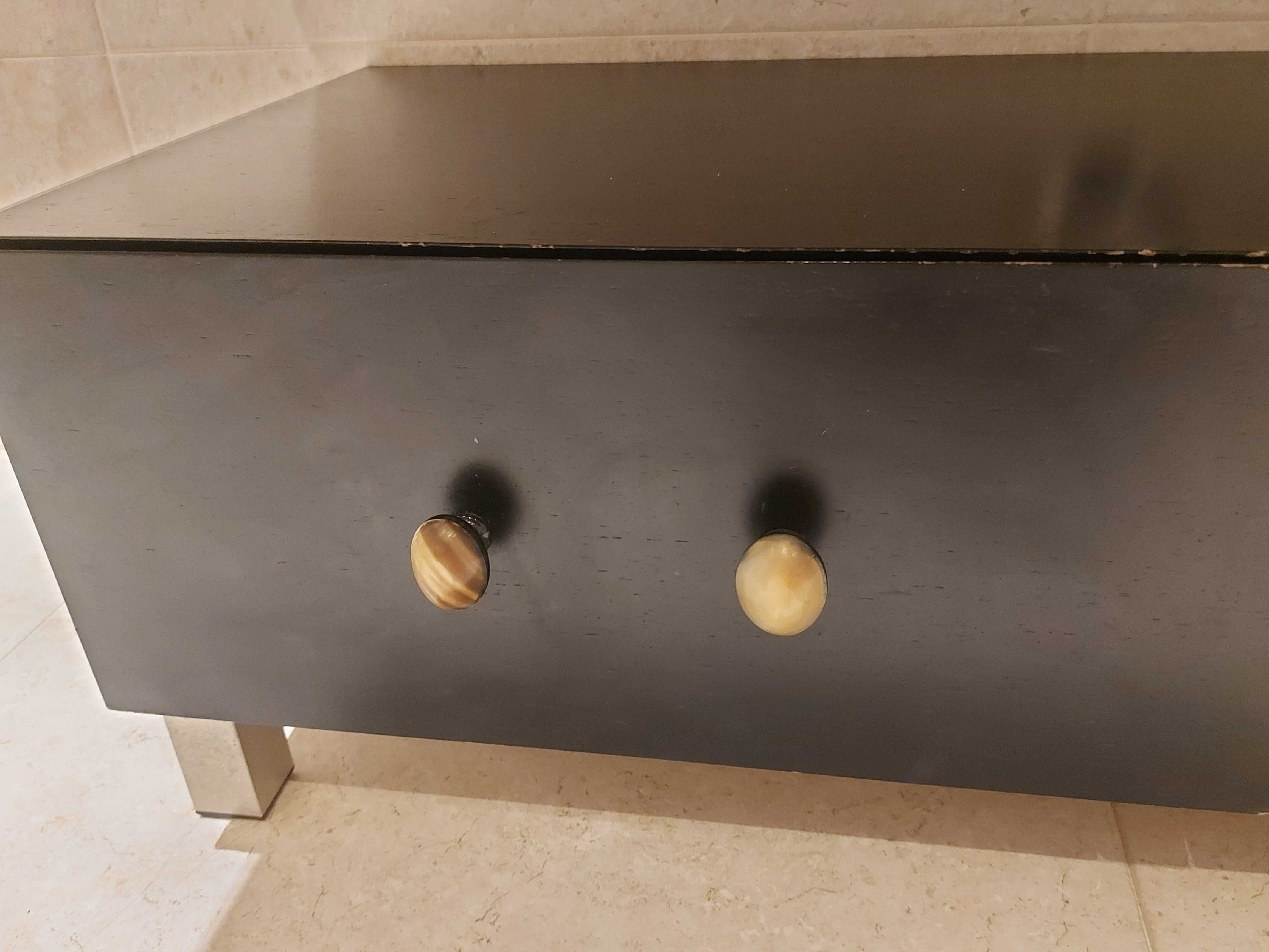 Móvel WC 120 cm lacado com lavatório de pousar