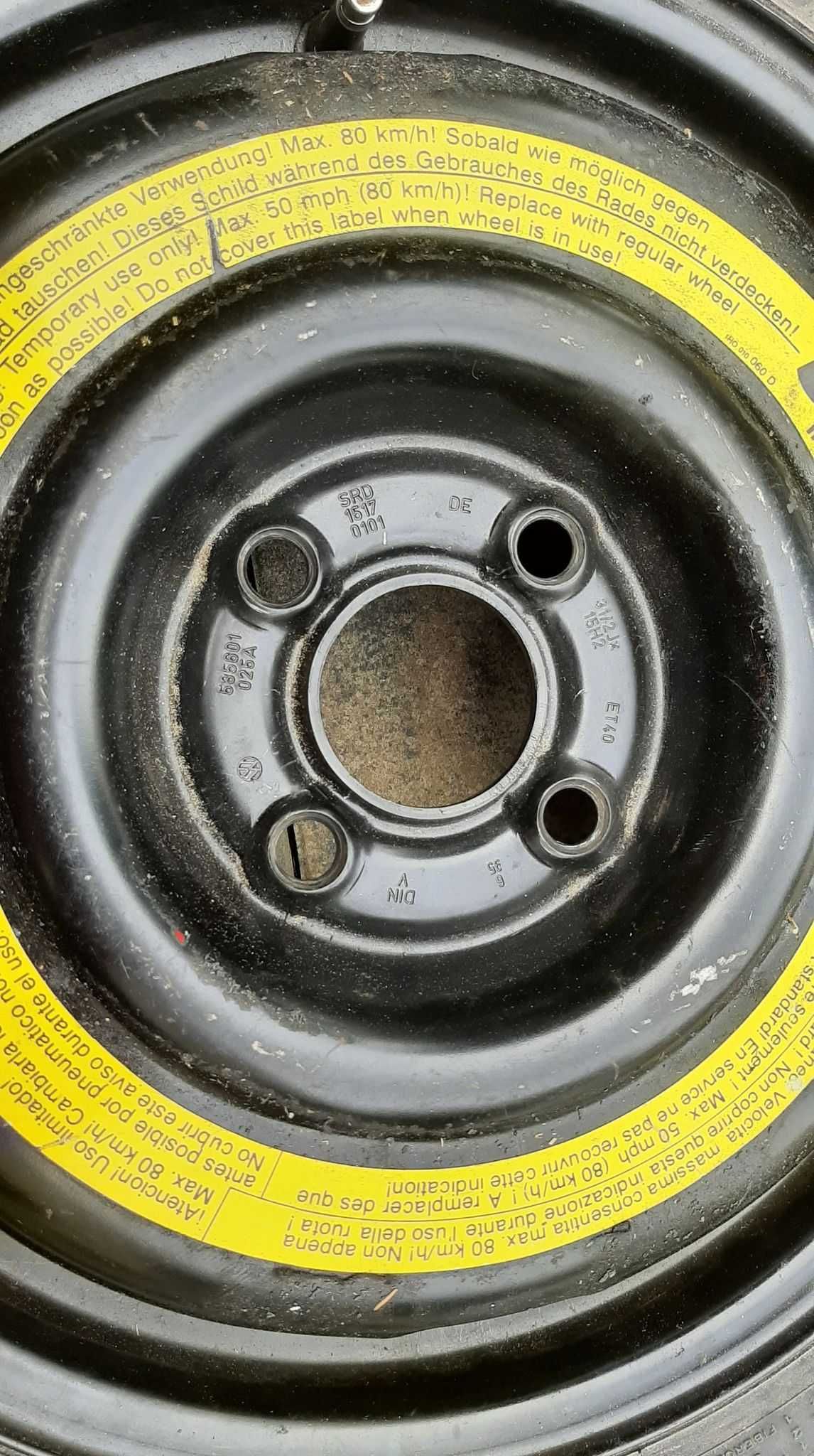 Sprzedam koło dojazdowe 15 VW