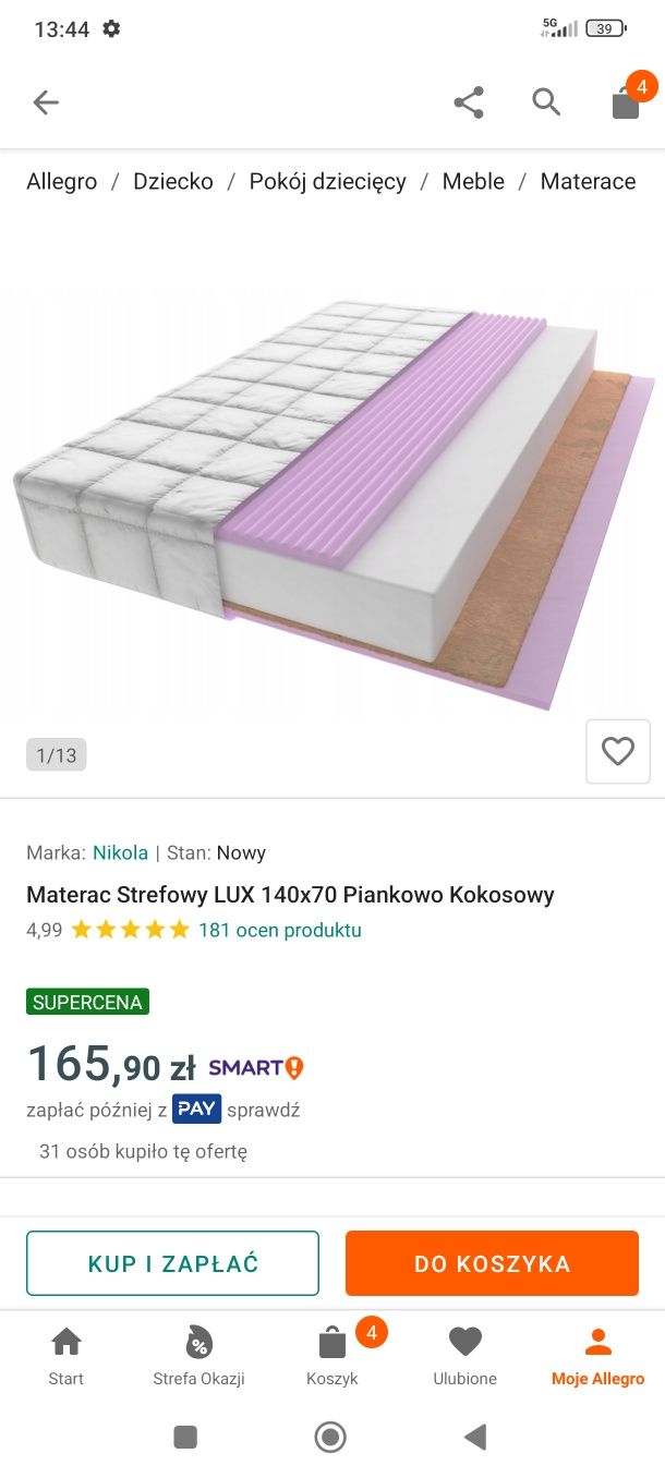 Łóżeczko samochód