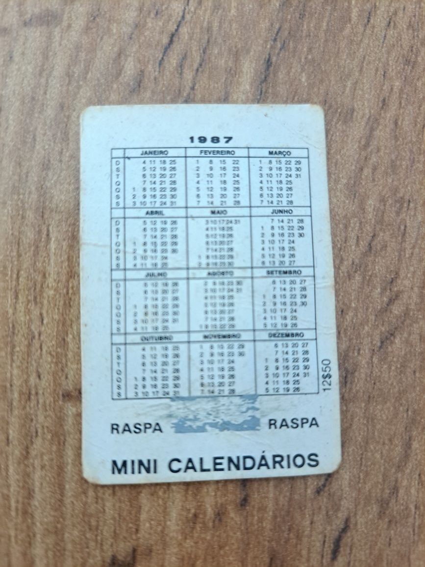 Mini Calendário Carlos Xavier
1987
