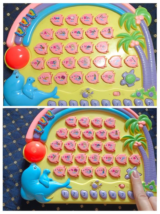 Абетка,Азбука-говорящая"Лiтери" "Слова" ""Звуки" "Цифри "