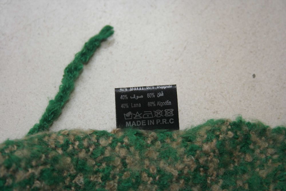 Écharpe de lã e algodão