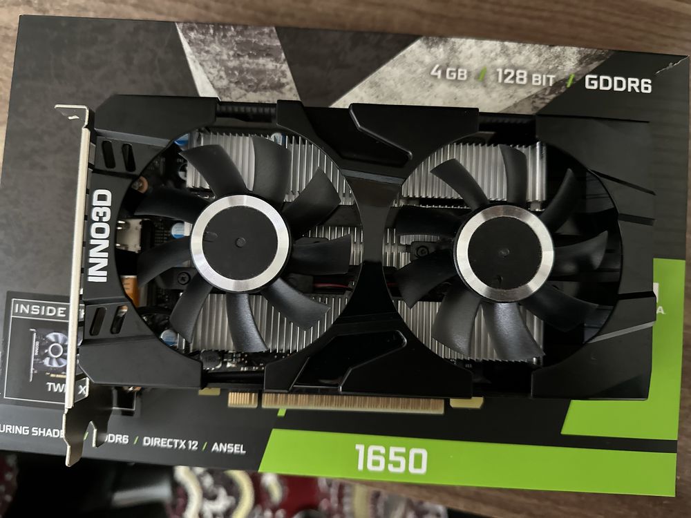 Видеокарта GeForce GTX1650 Inno3D Twin X2 OC 4GB