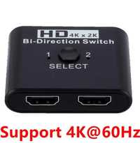 HDMI спліттер комутатор світч двонаправлений HDMI 2.0 HDCP 2.2