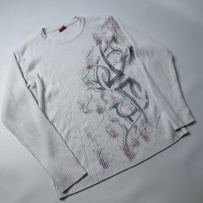 Авангард y2k светр, трайбл, archive, avantgarde