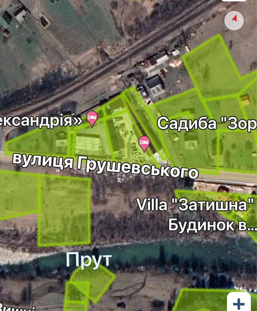 Продам участок под комерцию Микуличин. Фасад. 70 соток.