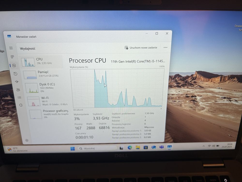 Laptop DELL intel core i5 16GB RAM 256SSD dotykowy