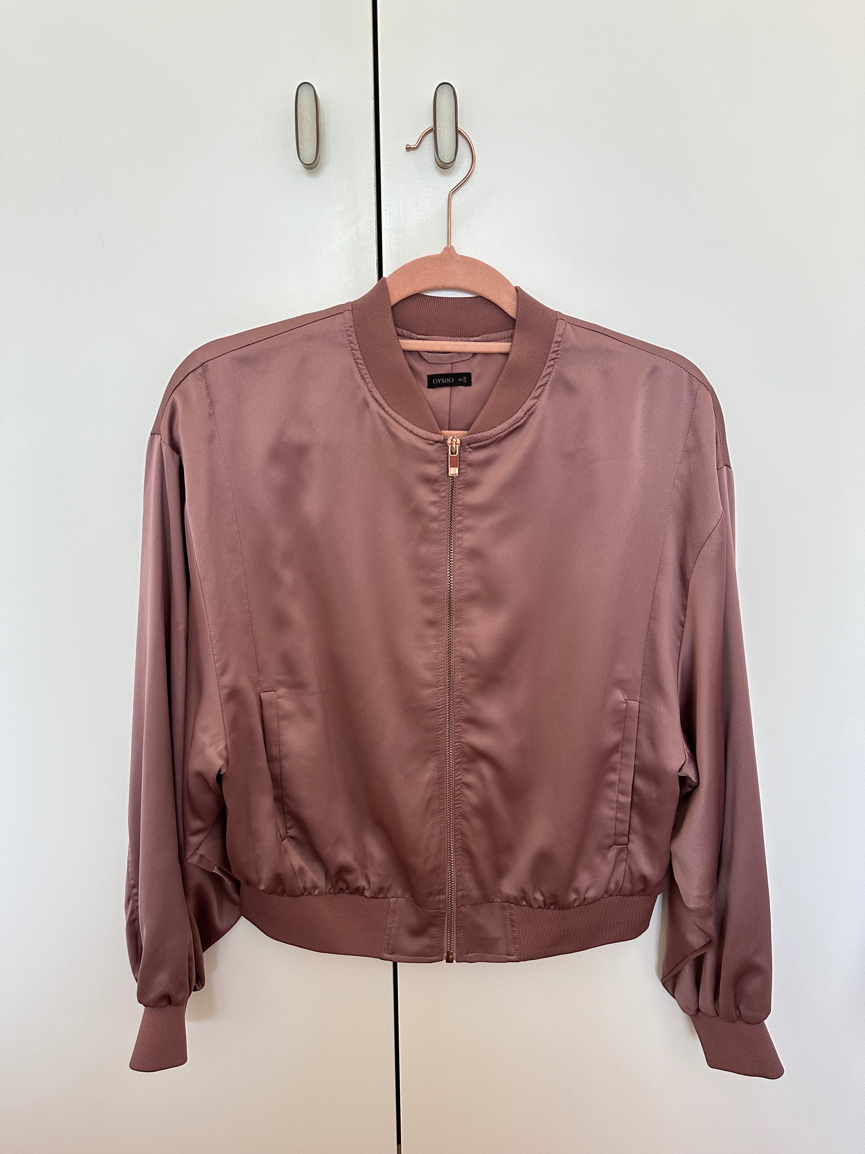 Bomber jacket mauve Oysho