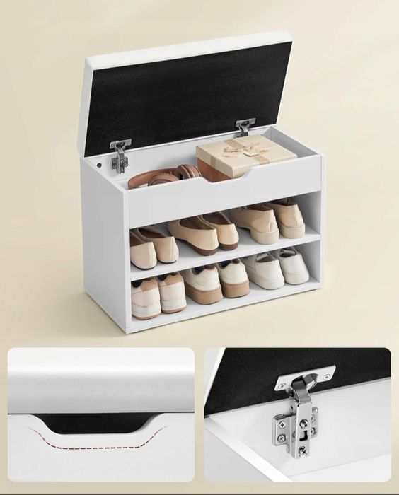 Szafka na buty z siedziskiem ławka ze schowkiem regał na buty 60x30x44