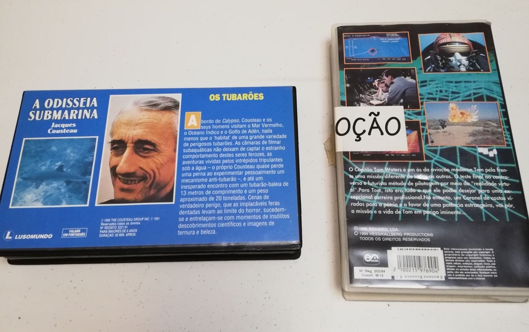 Cassetes "A Odisseia Submarina" e "Perigo Virtual"