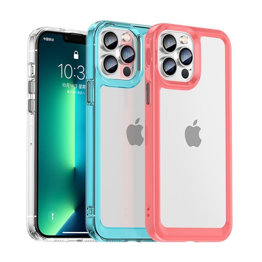 Etui Pokrowiec Z Żelową Ramką Do Iphone 13 Pro Czerwony