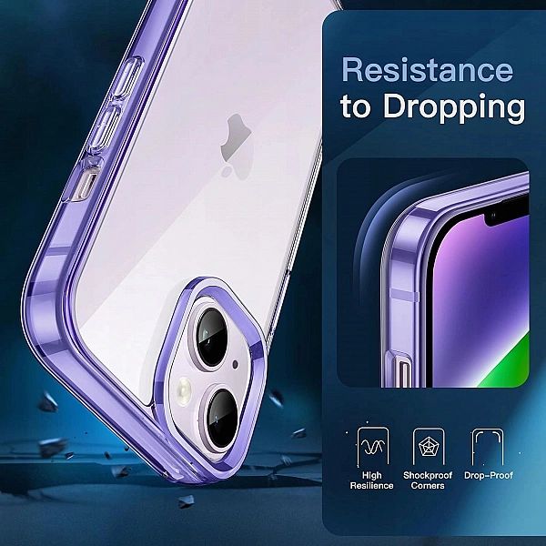 Etui iPhone 14 Plus 6,7 Cala x2 Szkło Hartowane JETech 3 w 1 głęboki f