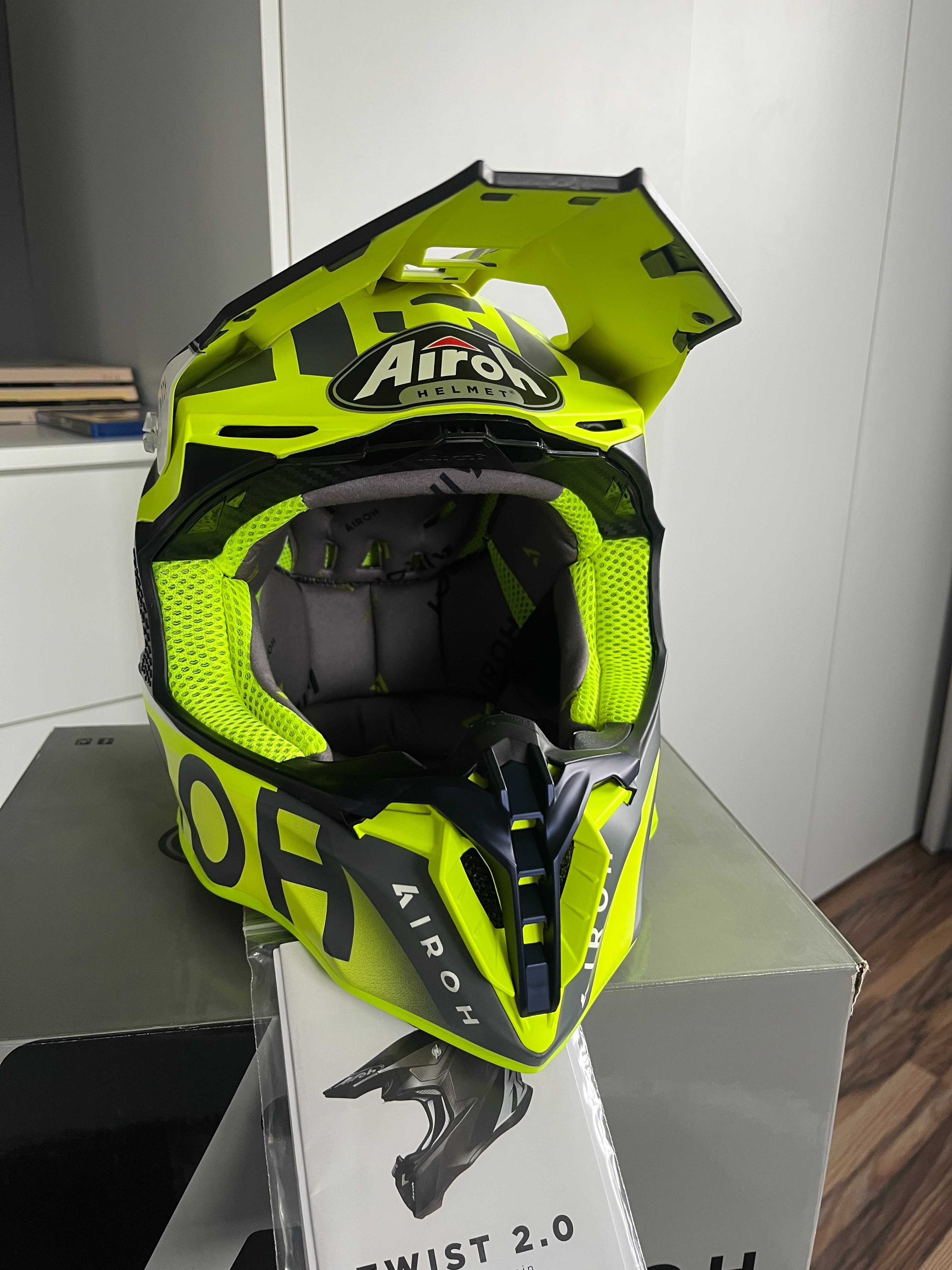 Kask AIROH Twist 2.0 Lift Yellow MX (cross,quad,enduro,mtb) GWARANCJA