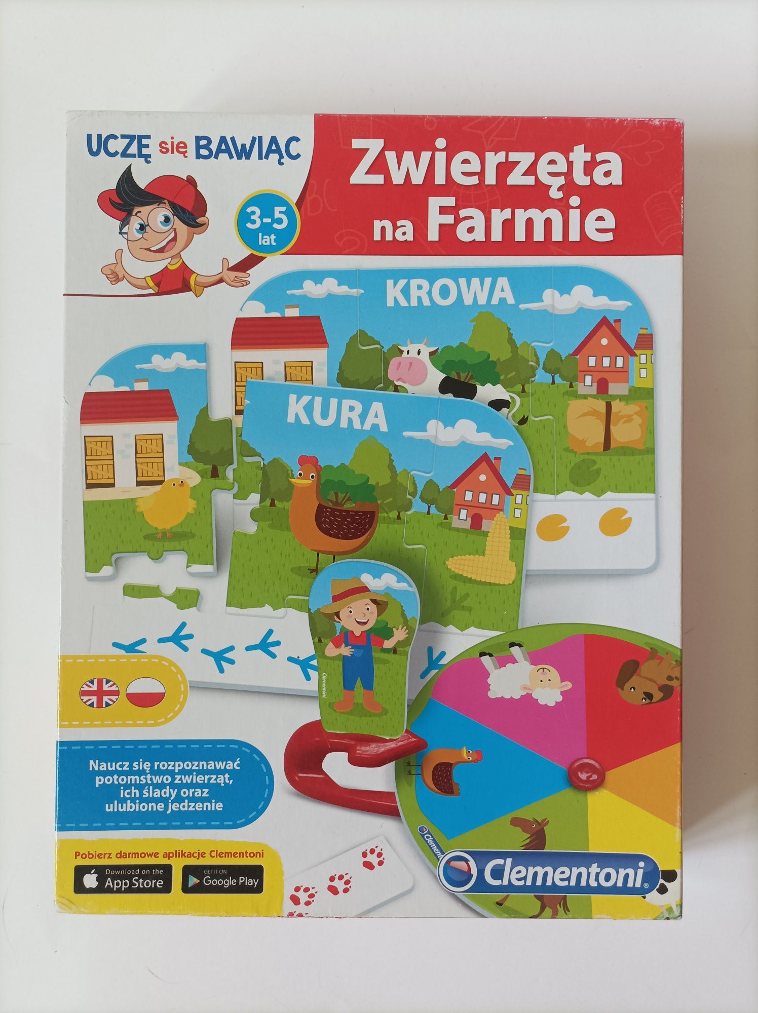 Gra Zwierzęta na farmie Clementoni niekompletne