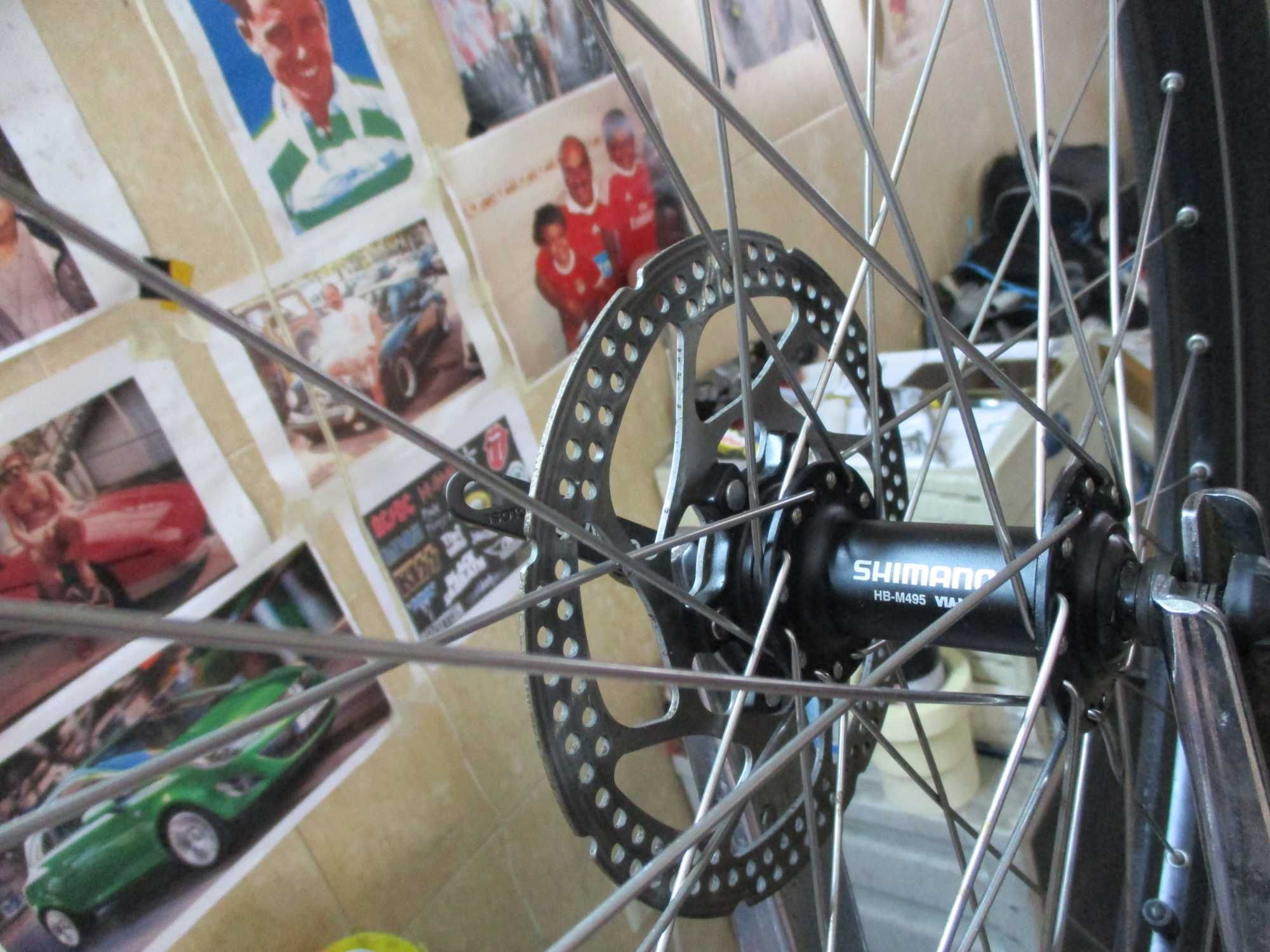 Rodas 26, c/ cubos, cassete 9V e disco 160 Shimano