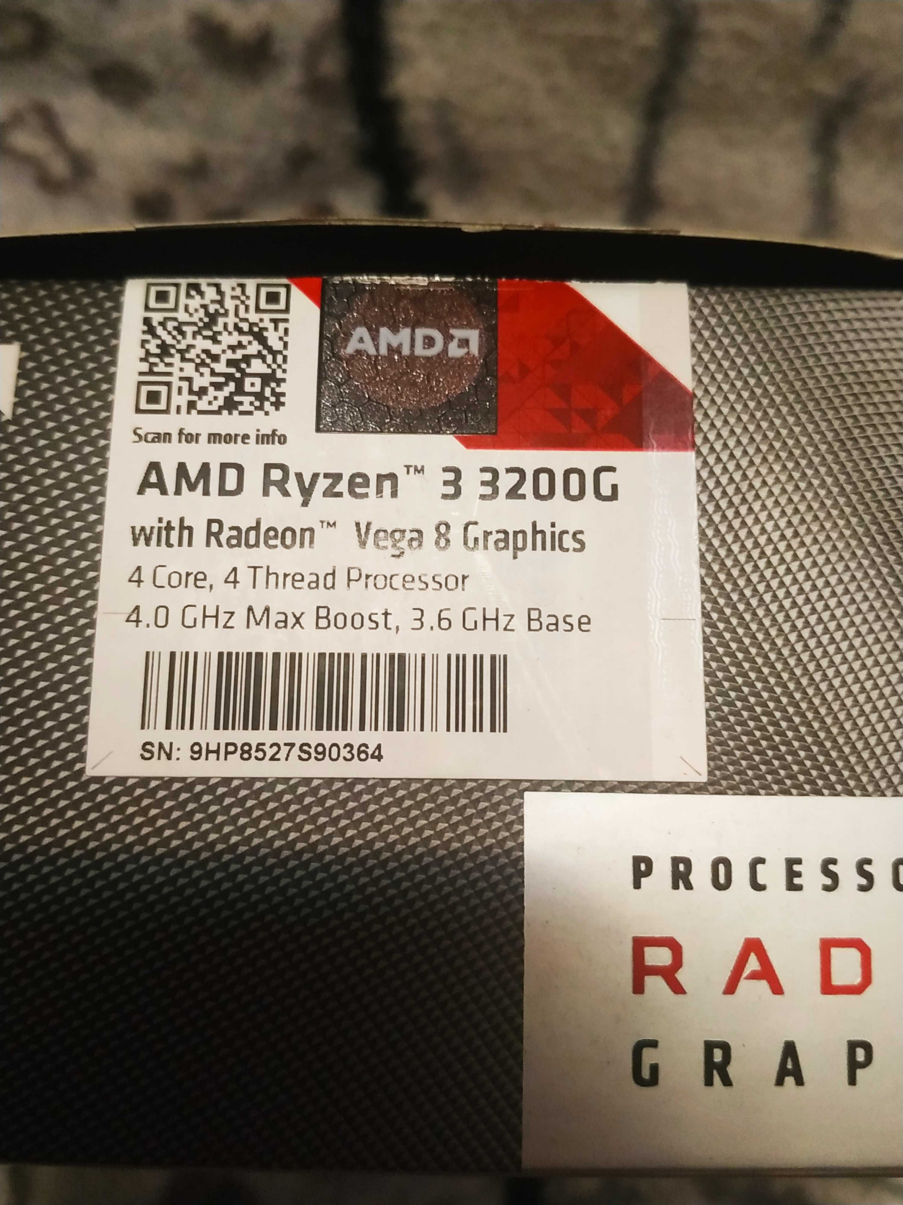 Процессор AMD Ryzen 3 3200G 3.6GHz/4GHz  sAM4 BOX - НОВЫЙ!
