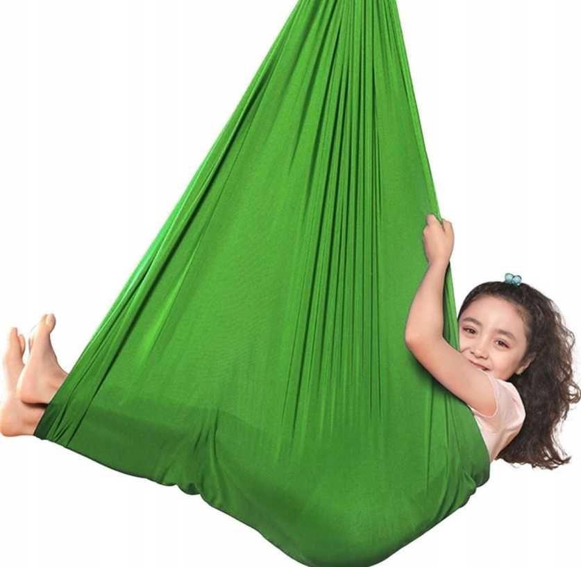 Hamak Huśtawka Terapeutyczna dla Dzieci Aerial Zielona Wysyłka 24H
