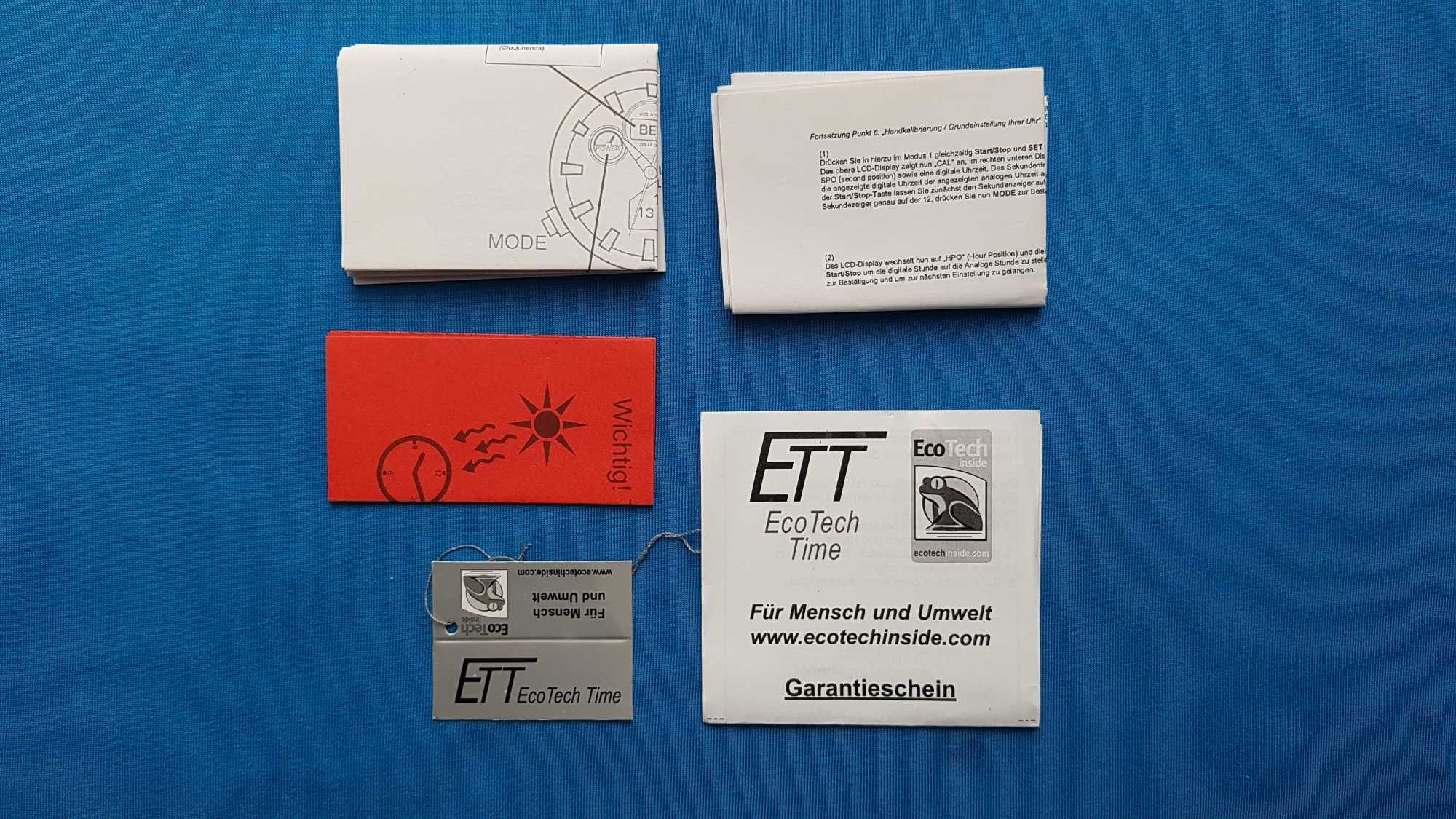 Tytanowy zegarek ETT, DCF, solarny, automatyczny, atomowy, radiowy
