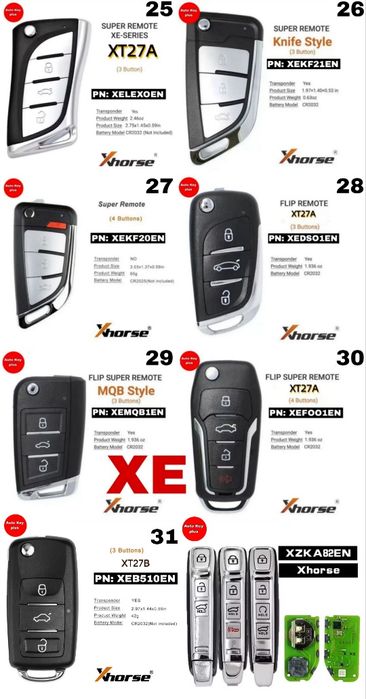 Авто ключи Xhorse, Autel — качественные, с быстрой доставкой!