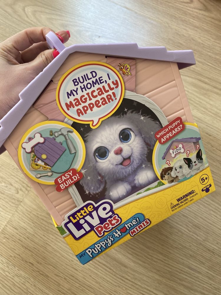 Песик з будиночком little live pets, цуценя оригінал