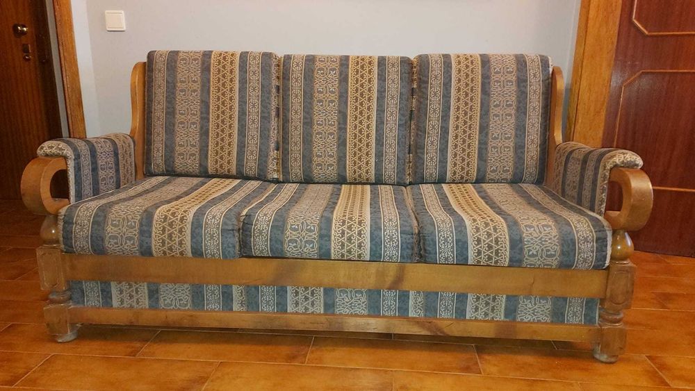 Sofá Cama 3 lugares 175x85x90 cm + 2 Cadeirões 2x 80x85x90 cm