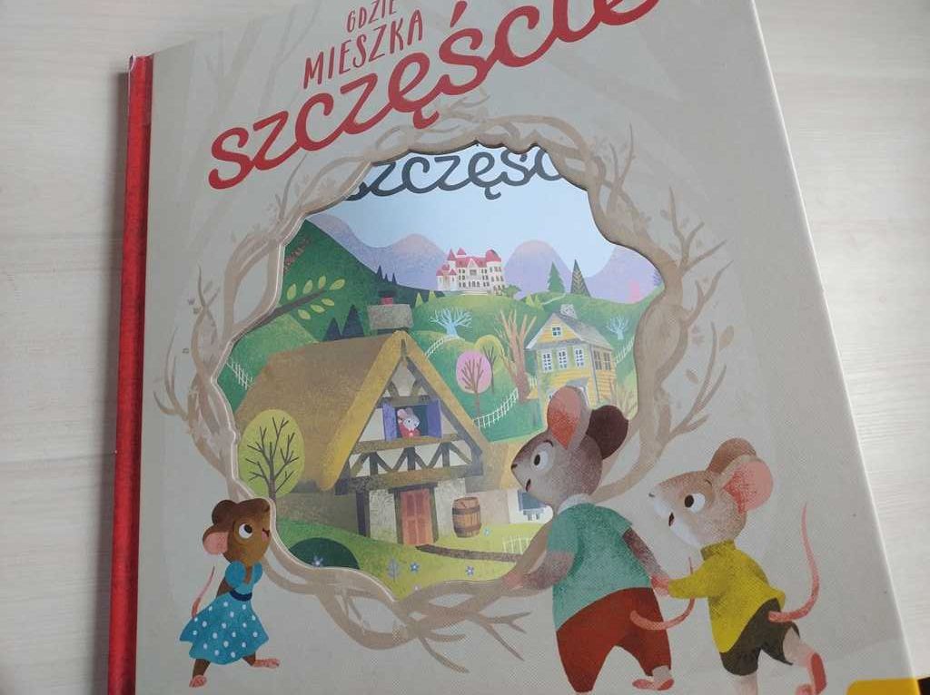 Gdzie mieszka szczęście piękna duża książka z okienkami dla dzieci