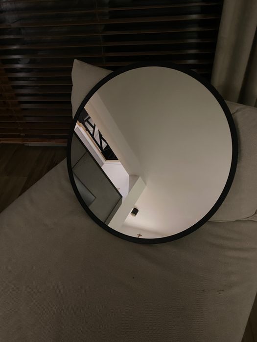 Lustro czarna rama loft 60cm