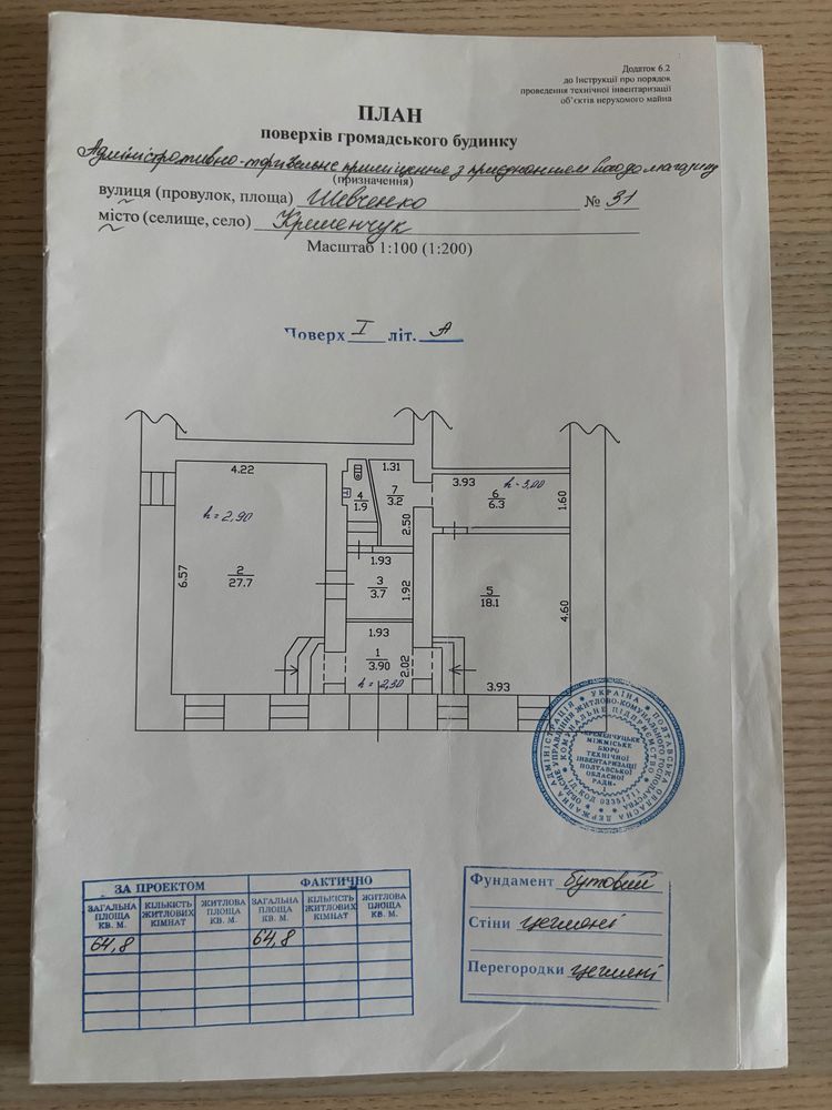 Оренда фасадного приміщення в центрі по вул. Шевченка 31