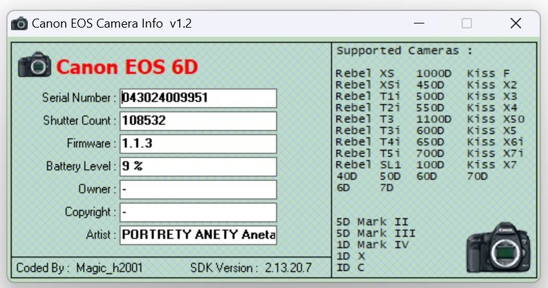 Canon body EOS 6D