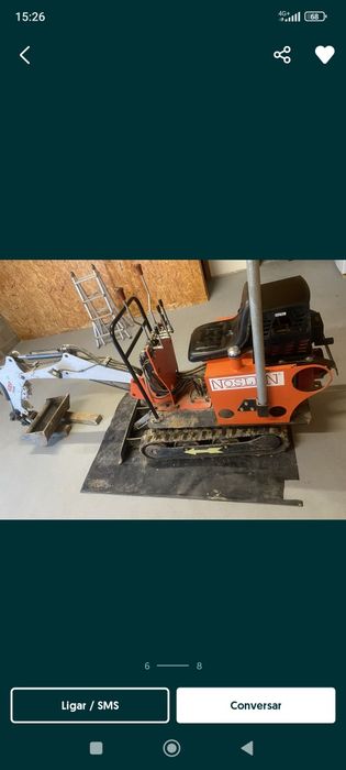 Mini giratória 800 kg - Gasóleo