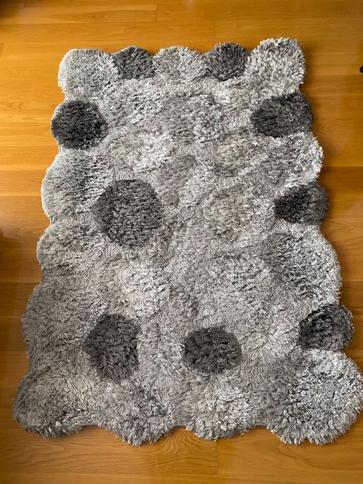 Tapete cinzento 160x110 (efeito: bolas)