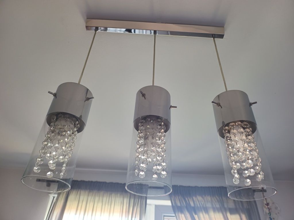 Lampa wisząca z kryształkami