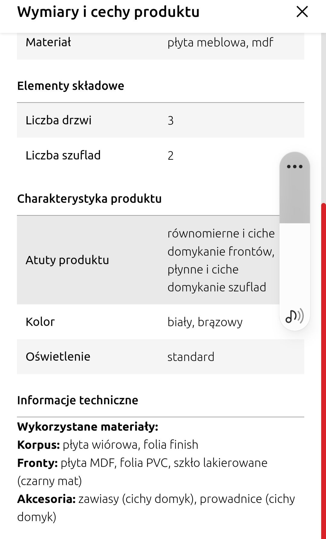 Biała komoda Byron firmy BRW