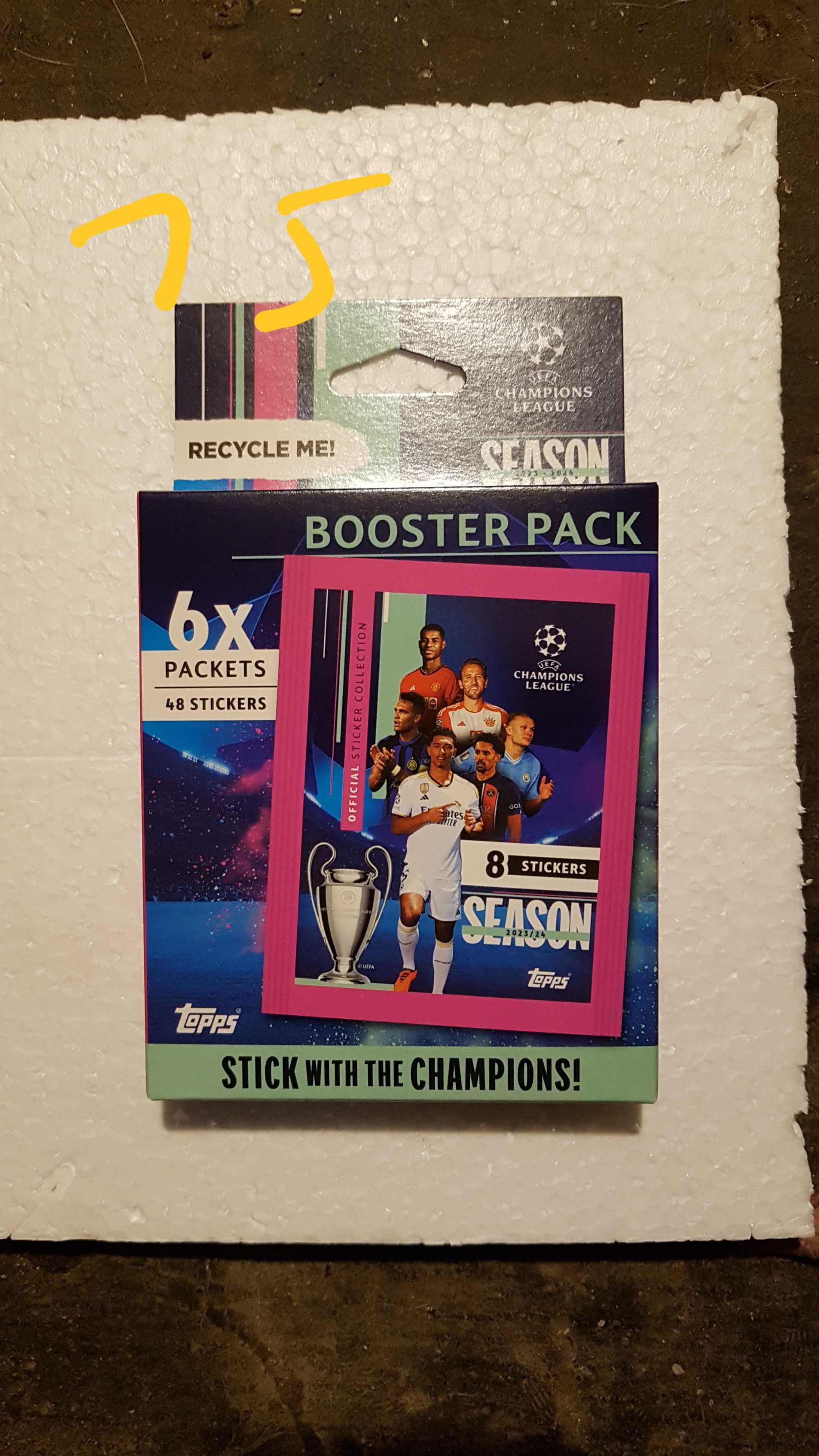 Booster Pack naklejki Champions League 23/24