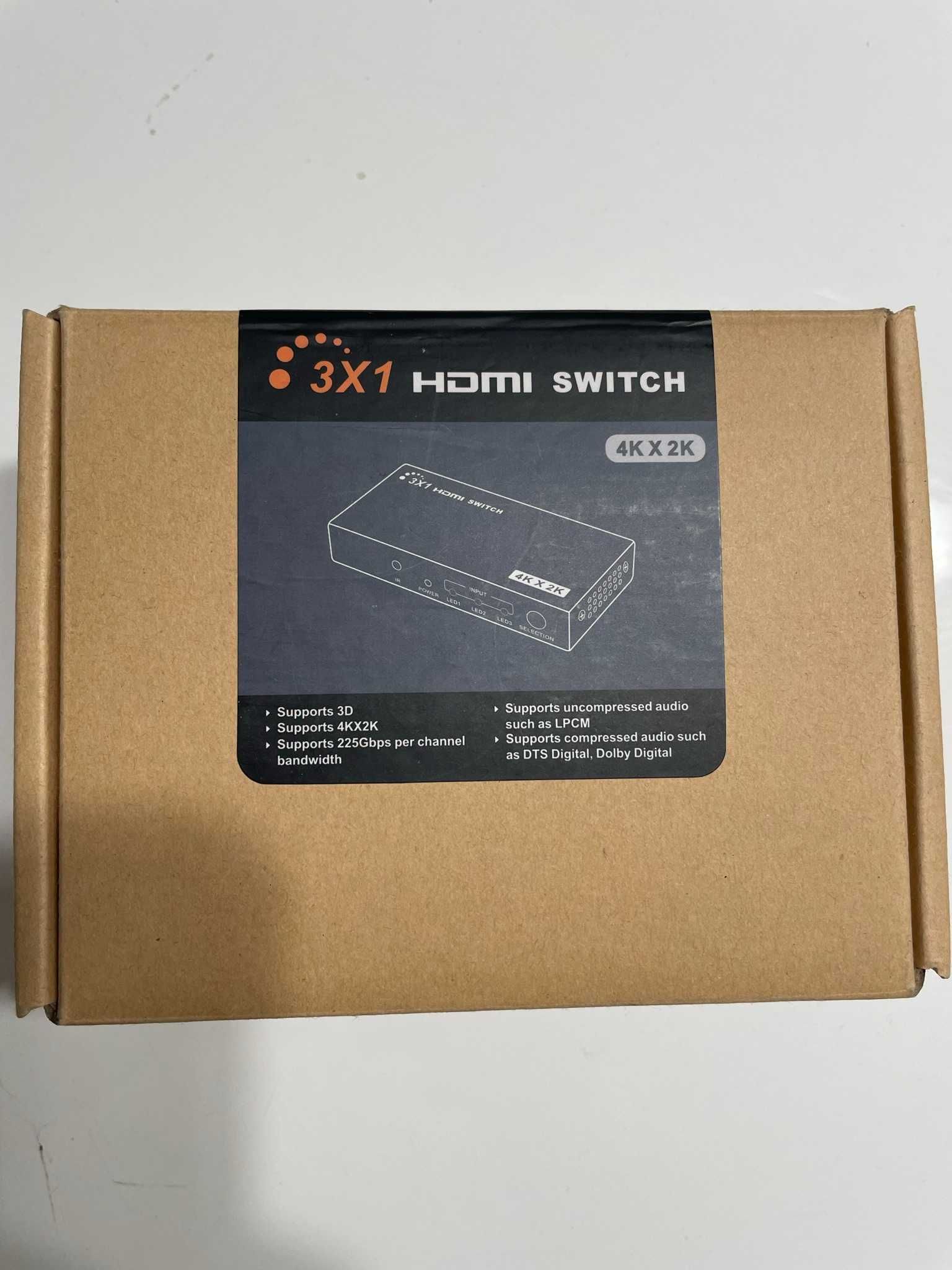 Switch HDMI 3x1 z pilotem HDMI-SW-3/1P  LKC 331a