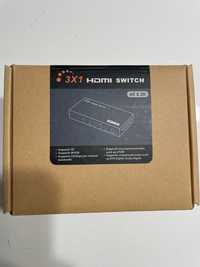 Switch HDMI 3x1 z pilotem HDMI-SW-3/1P  LKC 331a