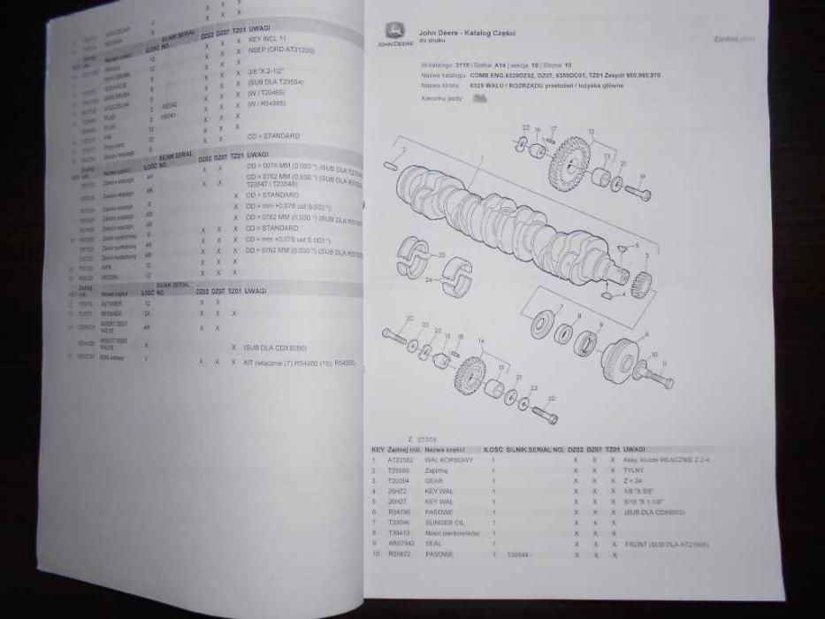 KATALOG CZĘŚCI JOHN DEERE 6505,6600,6700,6800,6900