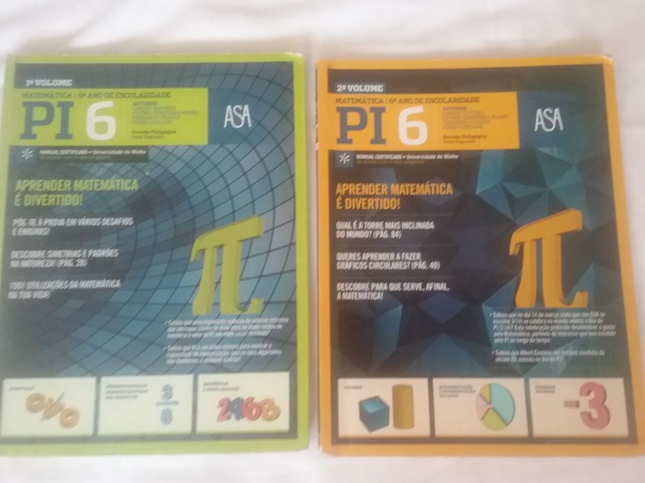 Manual parte 1+ parte 2 +CA " PI 6" - matemática 6°ano