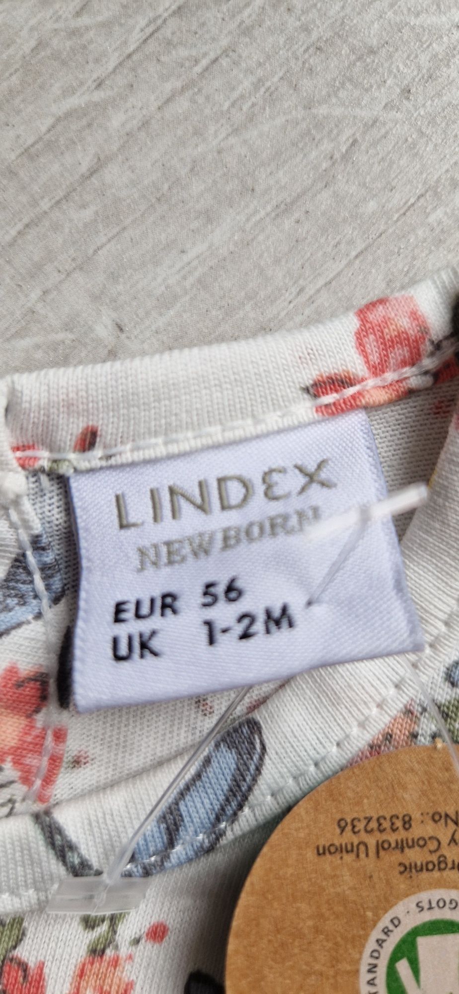 Lindex pajac pajacyk rampers kombinezon ważki kwiaty