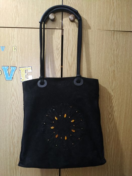 Распродажа!!! Шопер натуральная замша, А4