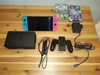 Nintendo Switch OLED 64GB Neon Blue/Red + 2 jogos fisicos