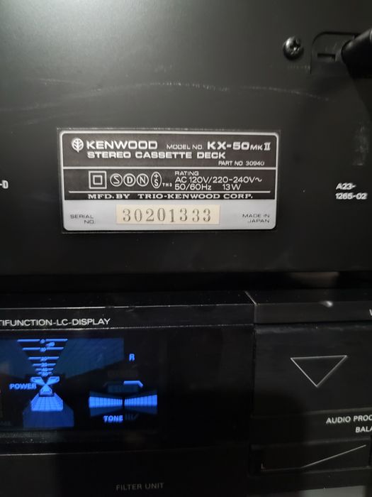 Кассетная дека kenwood KX 50 mk2.